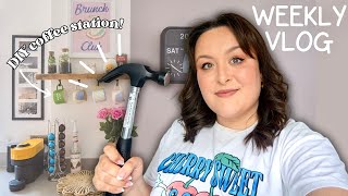 making changes to my home finally ☕️🔨🏡 new furniture wall art  coffee station  weekly vlog 21 [upl. by Akerdal974]