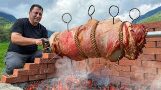 Tender Beef Roll With Cheese Baked On A Fire Crispy Crust With Cheese Inside [upl. by Annovahs]