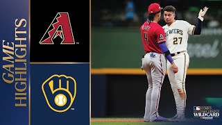 Dbacks vs Brewers Wild Card Game 1 Highlights 10323  MLB Highlights [upl. by Magill]