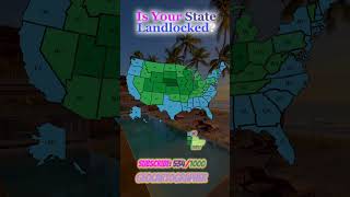 Is Your US State Landlocked map geography usa learn interesting [upl. by Yblehs]