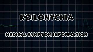 Koilonychia Medical Symptom [upl. by Beora48]