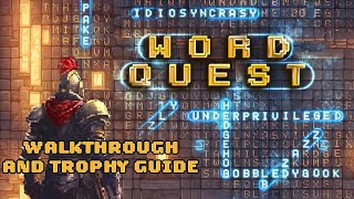 Word Quest  Walkthrough  Trophy Guide  Achievement Guide [upl. by Sherrod]