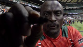 Injera signs camera at Twickenham Again [upl. by Uase]