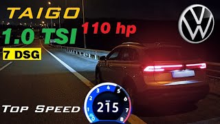 VW TAIGO 2022 10 TSI 110 hp Acceleration amp Top speed [upl. by Kellina]