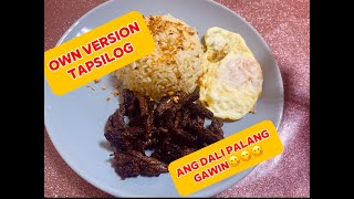 TAPSILOG MY OWN VERSION  Tapsilog recipe homemade [upl. by Brigid]