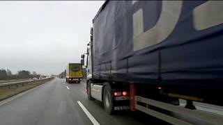 Goslow protest over Eastern European truckers [upl. by Eux412]