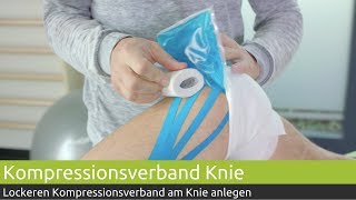 Kompressionsverband am Knie anlegen  PINOFIT [upl. by Jarrad]