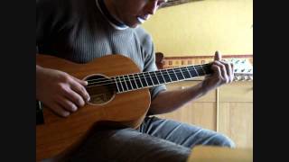 Larrivee Koa Parlor Guitar  Delta Blues improvisation [upl. by Tteraj]