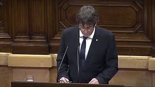 Puigdemont declara la independencia y la suspende [upl. by Hayyifas]