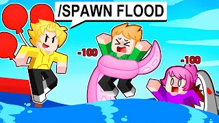 I Secretly CHEATED Using FLOOD HACKS Roblox Bedwars [upl. by Ravahs739]