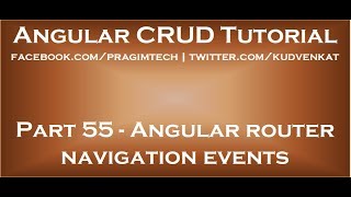 Angular router navigation events [upl. by Freeborn39]