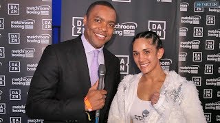 Amanda Serrano on BRUTAL KNOCKOUT WIN over Simone De Silva amp Katie Taylor DEAL DONE I DAZN Miami [upl. by Linson]