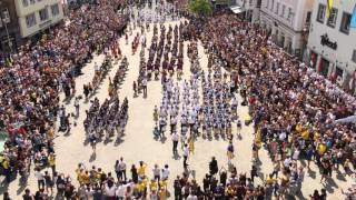 Biberacher Schützenfest 2016  Marktplatz Abnahme Antrommeln  Schützenfestlied [upl. by Pierrette]