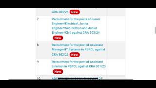 Pspcl JE Exam Date  CRA 30324 [upl. by Ahsan225]