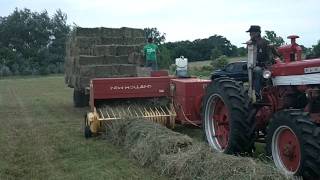 Baling hay in Elwood IL [upl. by Maibach547]