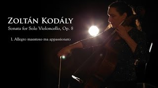 Nancy Green  Kodaly Sonata for Solo Cello movement I [upl. by Tnilk]