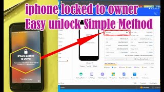 iphone locked to owner Easy unlock Simple Methodicloud unlock Icloud Bypassiphone activation lock [upl. by Gustie]