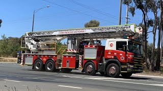 FRV  Ladder Platform Pumper and BA support responding [upl. by Patsy]