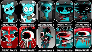 Phase 1 VS Phase 2 VS Phase 3 VS Phase 4 VS Phase 5 VS Phase 6 VS Phases 710 in Incredibox Sprunki [upl. by Newra]