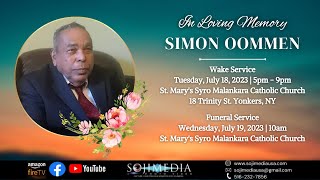 FUNERAL SERVICE  SIMON OOMMEN [upl. by Eibbor]