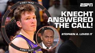 Dalton Knecht ANSWERED THE CALL 📞 Stephen A loves what he sees from the Lakers rookie  First Take [upl. by Iteerp]