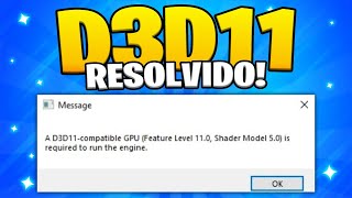 Como Resolver o Erro D3D11 compatible GPU em JOGOS e PROGRAMAS em 2023  PARTE 2 [upl. by Cobby277]