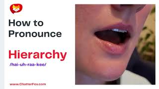 How to Pronounce Hierarchy Pronunciation Lessons [upl. by Mcginnis794]