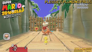 Super Mario 3D World Stage 14  Plessies Plunging Falls Wii U  EpicLuca Plays S06E453 [upl. by Helmut]