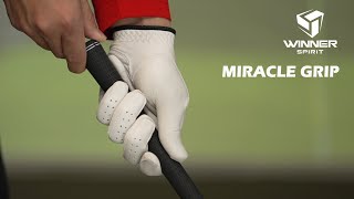 WINNER SPIRIT MIRACLE GRIP Training Golf Glove Consistent Stable Grip with Premium Cabretta Leather [upl. by Cherish295]