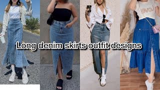 Flared Denim Midi Skirts Designs Ideas 2024  Summer New flared Denim Midi Skirts for Ladies 2024 [upl. by Sylvia896]