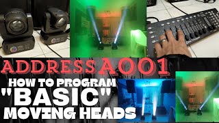 Paano mag PROGRAM ng BASIC movement sa MOVING HEADS  Beginners tutorial [upl. by Cassella]