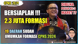 WOW  23 JUTA FORMASI 2024  inilah 19 Daerah yang sudah umumkan CPNS 2024 [upl. by Gideon444]