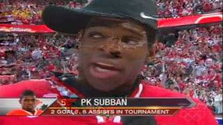 PK Subban Interview  Canada Wins Gold  World Juniors 2009 [upl. by Maury]