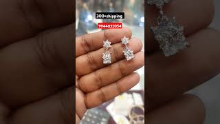 Silver polish Earrings push back For Booking 9944832054 shorts [upl. by Aicilat510]