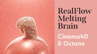 How to Make a Melting Brain w RealFlow Cinema 4D Tutorial [upl. by Ilrahc67]