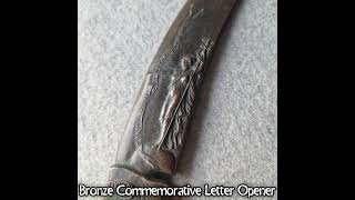 1904 A Henry Bonnard Bronze Co  NY Bronze Commemorative Letter Opener [upl. by Elleinnod]