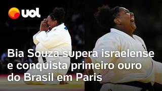 Ouro do Brasil Beatriz Souza vence israelense no judô e leva 1º medalha de ouro do Brasil em Paris [upl. by Dayir504]