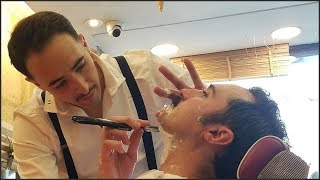 💈 Rasage au COUPE CHOUX chez le BARBIER  Planète Rasoir Paris 💈 FILSLADE  Rasage Traditionnel [upl. by Petromilli255]