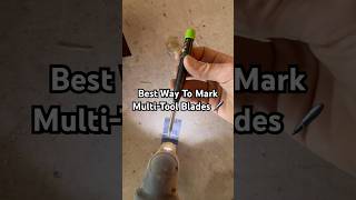 Best Way ToMark MultiTool Blades construction carpentry carpenter building builder shorts [upl. by Gipps]