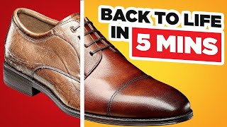 Bring Your Dress Shoes Back To Life  No More Creases amp Scuff Marks [upl. by Enneire192]