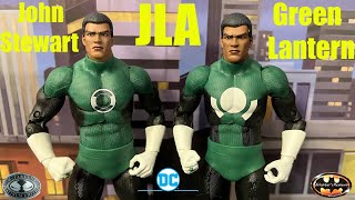 McFarlane DC Multiverse John Stewart Platinum Green Lantern JLA BAF Plastic Man Action Figure Review [upl. by Vanya84]