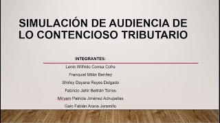 AUDIENCIA DE LO CONTENCIOSO TRIBUTARIOUBE [upl. by Anoynek53]