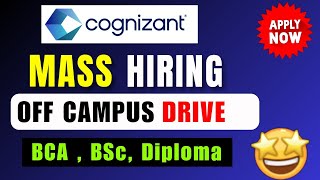 Cognizant OffCampus Hiring for BCA amp BSc Freshers 2022 2023  freshers job vacancy for BCA [upl. by Willem]