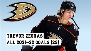 Trevor Zegras 46 All 23 Goals of the 202122 NHL Season [upl. by Akerehs]