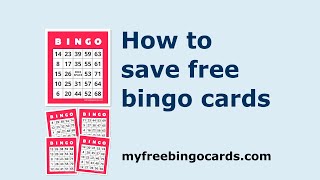 How to save free bingo cards [upl. by Aseret]