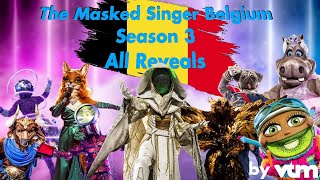 The Masked Singer Belgium Season 3 ALL REVEALS [upl. by Sirrep]