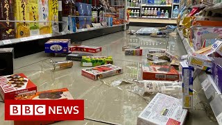 Japan hit by strong earthquake cutting power to millions  BBC News [upl. by Alver]