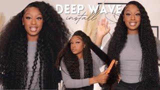 MUST HAVE 30quot DEEP WAVE HD CURLY WIG INSTALL  ALIPEARL HAIR [upl. by Ellie27]