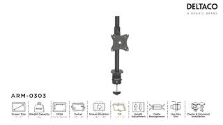 DELTACO OFFICE Skrivbordsfäste för en 13quot27quot monitor  ARM0303 [upl. by Irek101]