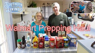 Walmart Prepping Haul  Seniors Living On Social Security  Pantry Restocking [upl. by Artinad]